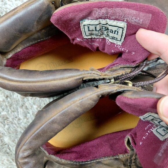 Chippewa L.L.Bean Katahdin Iron Works Brown Leather Boots Men’s 12 D USA - Picture 13 of 15